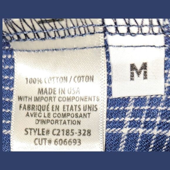 CLOTH & STONE Women's oversized long bell sleeve  blue & white off shoulder top. - Picture 10 of 16